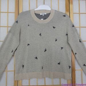 NEW‎ Madewell Bow Jacquard Pullover Sweater, S